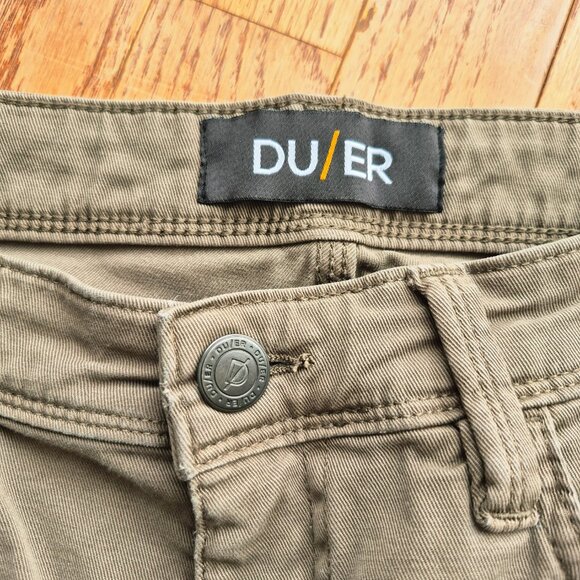 DUER DU/ER Fit Pants Men's 36" Beige T2X Slim Stretch - Picture 3 of 15